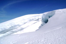 Grieta en el Ritacuba Blanco.